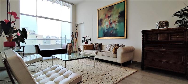 Pent-house Dúplex en Alquiler Amoblado de Lujo Vista Lateral al Mar $2,500 A.O. 260 mt.